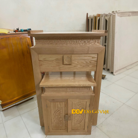 Án Gian Thờ Gia Tiên Màu Gỗ Mộc Đẹp Tự Nhiên Ưu Đãi Giá Rẻ