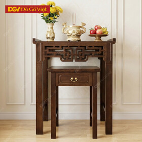 Án Gian Thờ Gỗ Tự Nhiên Cặp 2 Chiếc Sơn Màu Nâu Trầm Đẹp