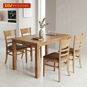 Bàn Ăn Nhỏ Gỗ Cao Su Tự Nhiên Chất Lượng Cao 1m2 4 Ghế