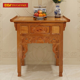 Bàn Cúng Gia Tiên 1 Tầng Gỗ Căm Xe Mặt Gõ Đỏ