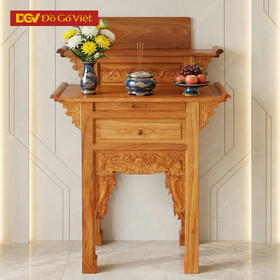 Bàn Cúng Nhỏ Gỗ Gõ Đỏ Cao Cấp Đẹp 88cm