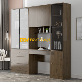 Bàn Để Làm Việc Tại Nhà Cao Cấp Khung Gỗ Cánh Kính Đẹp