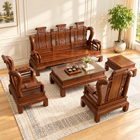 Bàn Ghế Sofa Gỗ Hương Đá Chân Quỳ Bề Thế Chạm Khắc Tinh...