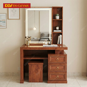 Bàn Phấn Gương Led Gỗ Tự Nhiên Vân Hương Đá Giá Tốt