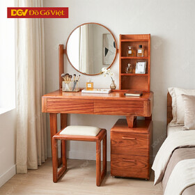 Bàn Phấn Trang Điểm Gỗ Cẩm Vân 1m Kiểu Hàn Quốc