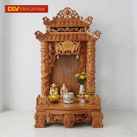 Bàn Thần Tài Gõ Đỏ Mái Đình Đẹp Giá Rẻ