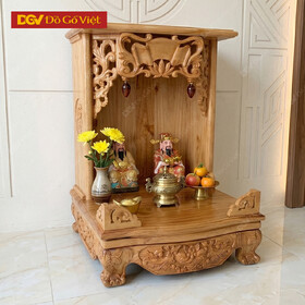 Bàn Thần Tài Ông Địa Đơn Giản Nhỏ Gỗ Xoan Đẹp Giá Rẻ