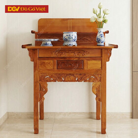 Bàn Thờ 2 Tầng Gỗ Căm Xe Chạm Rồng 1m27