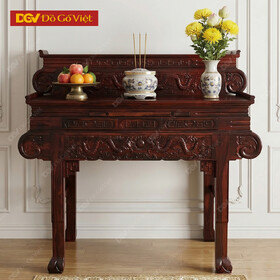 Bàn Thờ 2 Tầng Gỗ Muồng Chạm Rồng Tay Cuốn Đẹp Giá Tốt