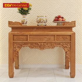 Bàn Thờ Án Gian Gỗ Gõ Đỏ Tự Nhiên Mẫu Như Ý 1m27