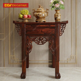 Bàn Thờ Gia Tiên 1 Tầng Gỗ Muồng Đẹp Cho Gia Đình