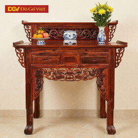 Bàn Thờ Gia Tiên 2 Tầng Gỗ Muồng Tự Nhiên 1m27 Đẹp Rẻ