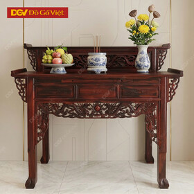 Bàn Thờ Gia Tiên Gỗ Muồng 2 Tầng Chạm Long Phụng Đẹp Mắt