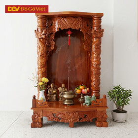 Bàn Thờ Thần Tài Thổ Địa Lớn 7 Tấc Cột 10 Gỗ Gõ Đỏ Đẹp Rẻ