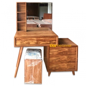 Bàn Trang Điểm Chân Trụ Gỗ Hương Xám Mẫu Mới Nhất 2025