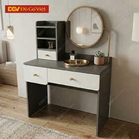 Bàn Trang Điểm Gỗ MDF Hiện Đại Phối Giương Tròn Sang Trọng