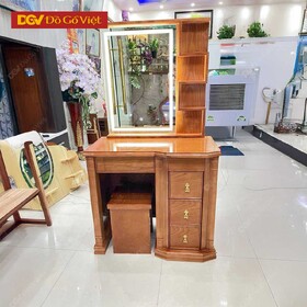 Bàn Trang Điểm Gỗ Sồi Nga Gương Led Vuông Đẹp Giá Rẻ