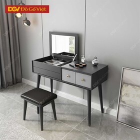 Bàn Trang Điểm Hiện Đại Gỗ MDF Chân Cao Gương Vuông Đẹp