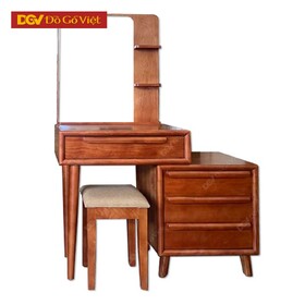 Bàn Trang Điểm Hiện Đại Gỗ Xoan Đào Tay Cong Mẫu Mới 2025