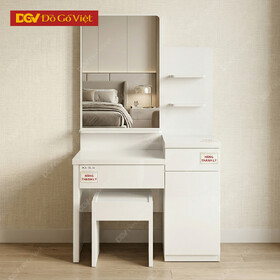 Bàn Trang Điểm Phong Cách Hiện Đại Gỗ MDF Phối Kệ Phân Tầng