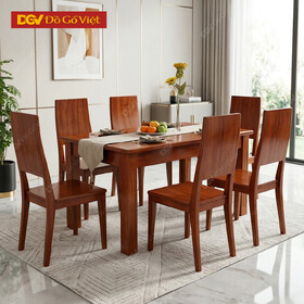 Bộ Bàn Ăn 6 Ghế Gỗ Căm Xe Tự Nhiên Hiện Đại Bền Đẹp Giá Rẻ