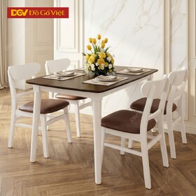 Bộ Bàn Ăn Hiện Đại Mini Màu Trắng Nâu Trẻ Trung Đẹp Giá Rẻ
