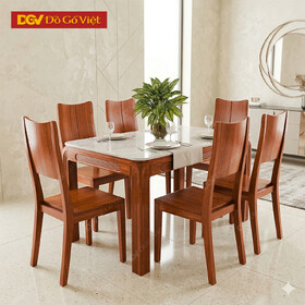 Bộ Bàn Ghế Ăn Gia Đình Gỗ Xoan Gia Lai 1m6 6 Ghế Đẹp Giá Tốt