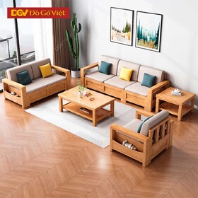 Bộ Bàn Ghế Sofa Đối Gỗ Veneer Sồi Mỹ Hiện Đại Giá Tốt