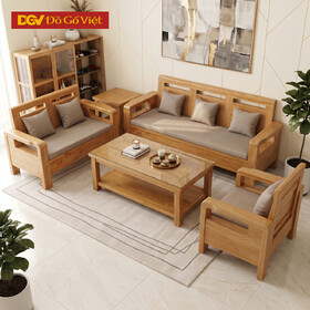 Bộ Bàn Ghế Sofa Góc L 3 Món Gỗ Tự Nhiên Sồi Mỹ Đẹp Rẻ
