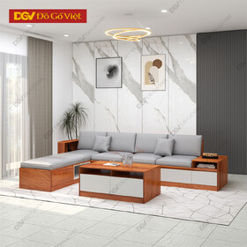 Bộ Bàn Ghế Sofa Kiểu Góc L Gõ Đỏ Phong Cách Trẻ Trung