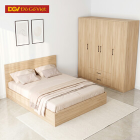 Bộ Nội Thất Phòng Ngủ MDF Giá Rẻ Phong Cách Trẻ Trung