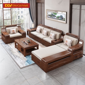 Bộ Sofa Kiểu Hiện Đại Gỗ Căm Xe Tự Nhiên Mẫu Mới Nhất 2026