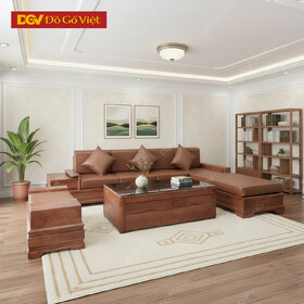Bộ Sofa Gỗ Sồi Nga Chân Pháo Hiện Đại Cho Phòng Khách