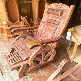 Ghế Lười Thư Giãn Gỗ Cẩm Lai Tự Nhiên Hàng Mộc Loại 1 Đẹp