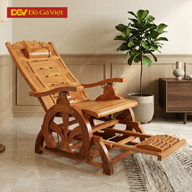 Ghế Nằm Thư Giãn Massage Gỗ Gõ Đỏ Tự Nhiên Đẹp Giá Rẻ