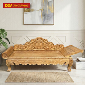 Ghế Phương Lười Gỗ Gõ Đỏ Chạm Khắc Tinh Xảo