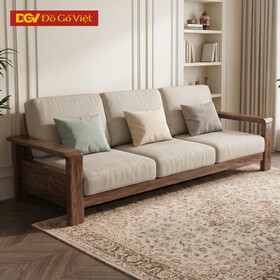 Ghế Sofa Hiện Đại Gỗ Óc Chó Kiểu Dáng Thanh Thoát Mềm Mại