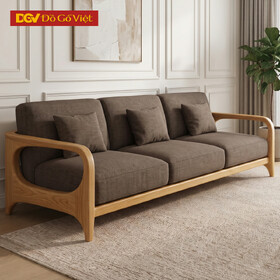 Ghế Sofa Hiện Đại Gỗ Sồi Mỹ Tay Cong Dáng Chữ A Sang Trọng