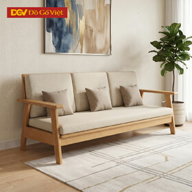 Ghế Sofa Văng Dài Gỗ Sồi Lưng Nan Dọc Hiện Đại Mới Giá Rẻ