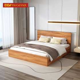 Giường Gỗ 1m Hiện Đại Gỗ Công Nghiệp Màu Nâu