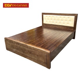 Giường Gỗ Sồi Nga 1m8 Bọc Nệm Mút Chống Xẹp