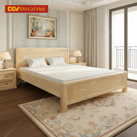 Giường Gỗ Sồi Nga Giá Rẻ Vạt Phản Nan Màu Tự Nhiên Đẹp