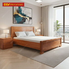 Giường Nằm Ngủ Đẹp Chất Gỗ Gõ Đỏ Tự Nhiên Chất Lượng Cao