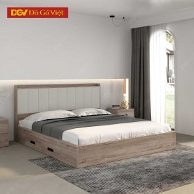Giường Công Nghiệp Đẹp Có Hộc Kéo Vai Và Nệm Tựa Đầu Êm Ái