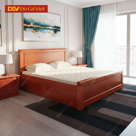 Giường Ngủ 2 Ngăn Kéo Gỗ Tự Nhiên Vân Hương Đá Đẹp Giá...