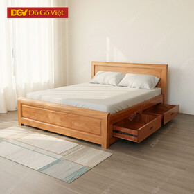 Giường Ngủ Gỗ Đinh Hương Có Hộc Kéo Hông Đẹp Bền Giá Rẻ