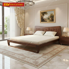 Giường Ngủ Hiện Đại Kiểu Chân Cong Gỗ Hương Xám Tự Nhiên
