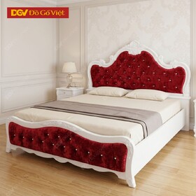 Giường Ngủ Hoàng Gia Tân Cổ Điển Gỗ MDF Chạm Khắc Tinh Xảo