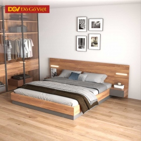 Giường Ngủ Tối Giản Có Hệ Hộc Ẩn Màu Óc Chó Đẹp Rẻ
