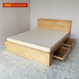 Giường Sồi Nga 2 Hộc Kéo Hông Tối Ưu Công Năng